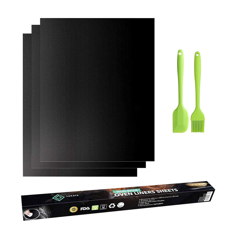 Lukata NonStick Oven Liner Sheet with Spatula and Brush Wayfair.co.uk